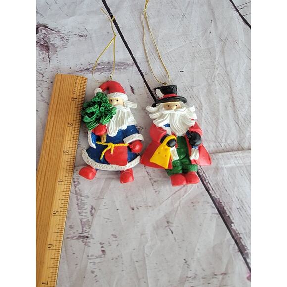 Polymer Clay Style Christmas Santa Ornaments - Picture 2 of 5